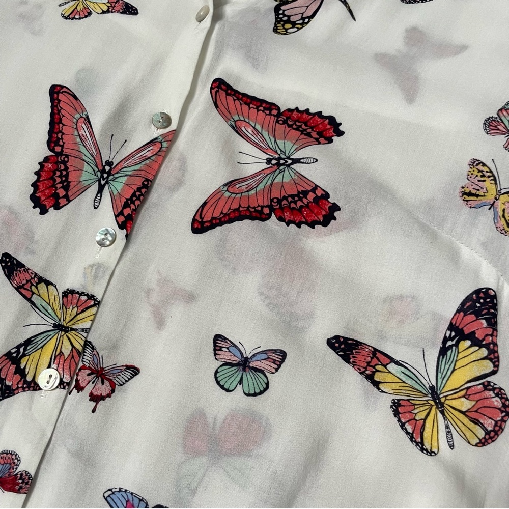 Springfield Button Down Butterfly Blouse - image 4